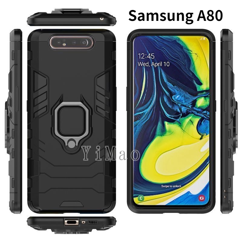 Ốp Lưng Silicone Có Vòng Nhẫn Và Nam Châm Tiện Dụng Cho Samsung Galaxy A80 A805