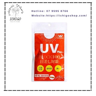 Viên Uống Chống Nắng UV Plus+ Block 100 Nhật Bản Gói 45 Viên