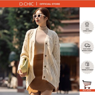 Áo khoác len lông thỏ dáng dài cổ v d.chic ms: 188104