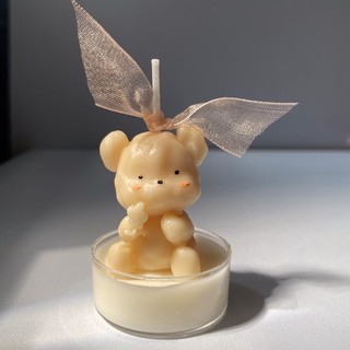 Combo 2 nến thơm tealight gấu hoa flower teddy tealight - maeum04