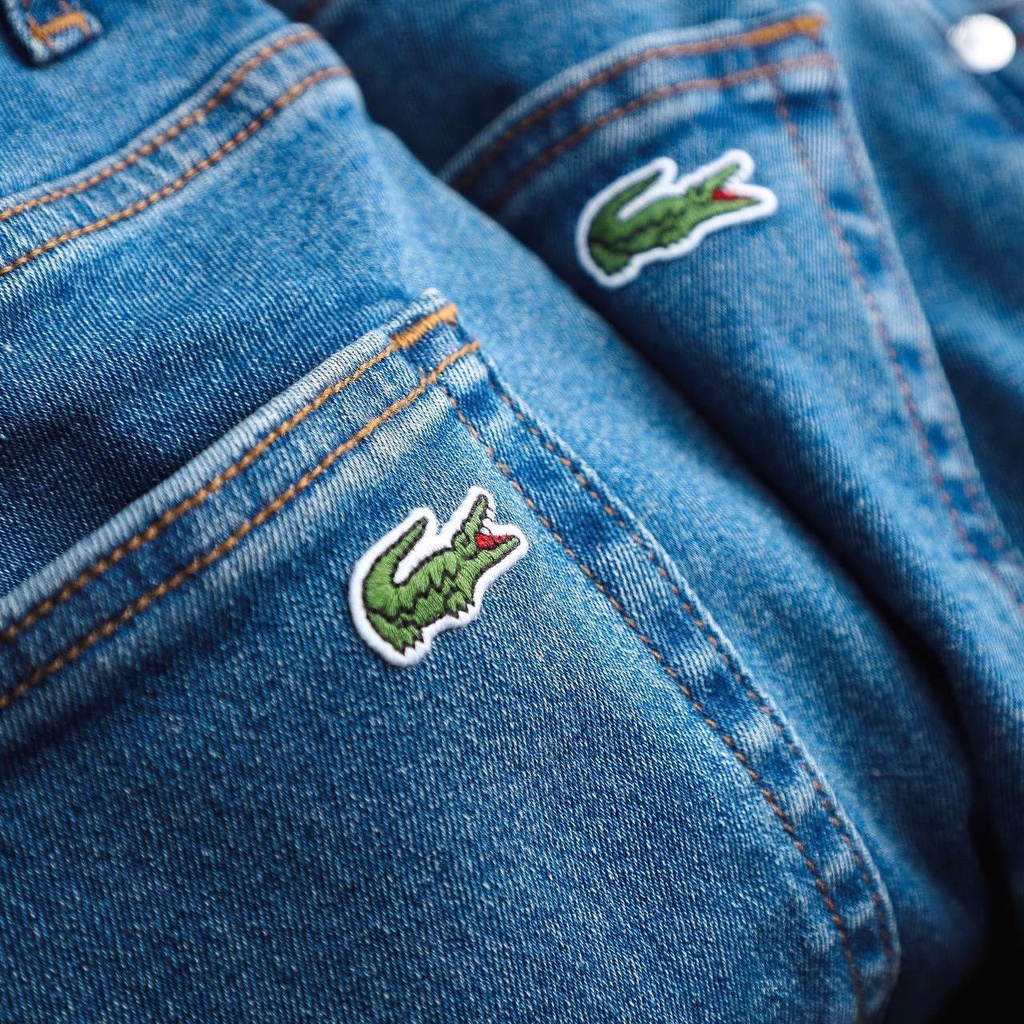 Quần Jean Nam LACOSTE LIVE Màu Xanh Basic 2023 Form SlimFit Mềm Mịn Co Giãn Hàng Xuất Xịn Có Big Size