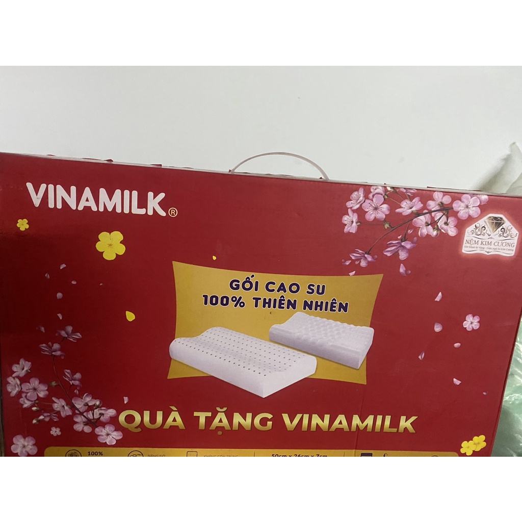 GỐI CAO SU THIÊN NHIÊN QUÀ TẶNG SỮA VINAMILK