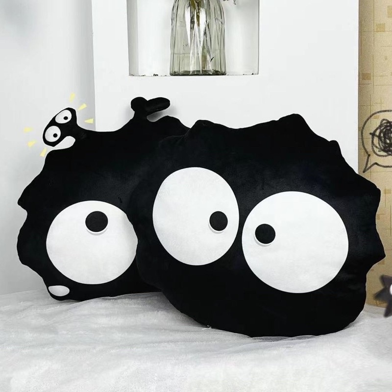 Gối tựa lưng sofà hình mặt than dễ thương INS style decor phòng ngủ