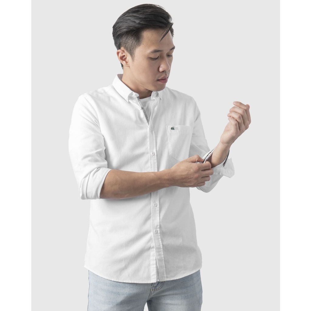 Áo sơ mi Oxford Dài Tay Xuất Dư Big Size, Sơ Mi Cao Cấp, Mềm Mịn Sang Trọng, Màu Trắng - BASICHOUSE
