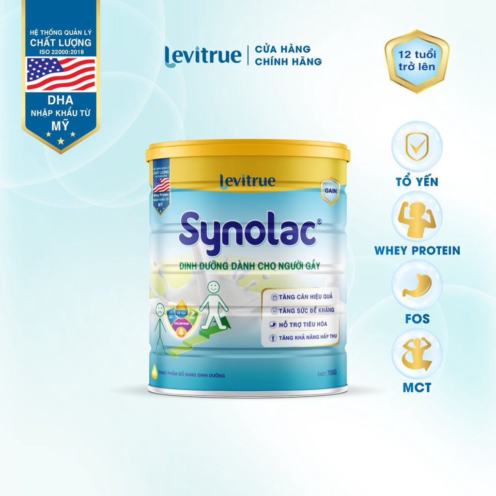 Sữa bột Synolac Gain Levitrue - hộp 700g