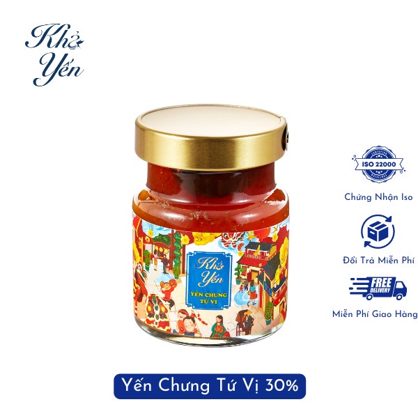 Yến chưng sẵn tứ vị phục hồi sức khỏe 10 hủ - KHẢ YẾN - Quà tặng kèm