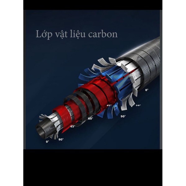 Cần câu tay cao cấp Quỷ vương 6H chất liệu carbon hoa văn sắc nét CD13