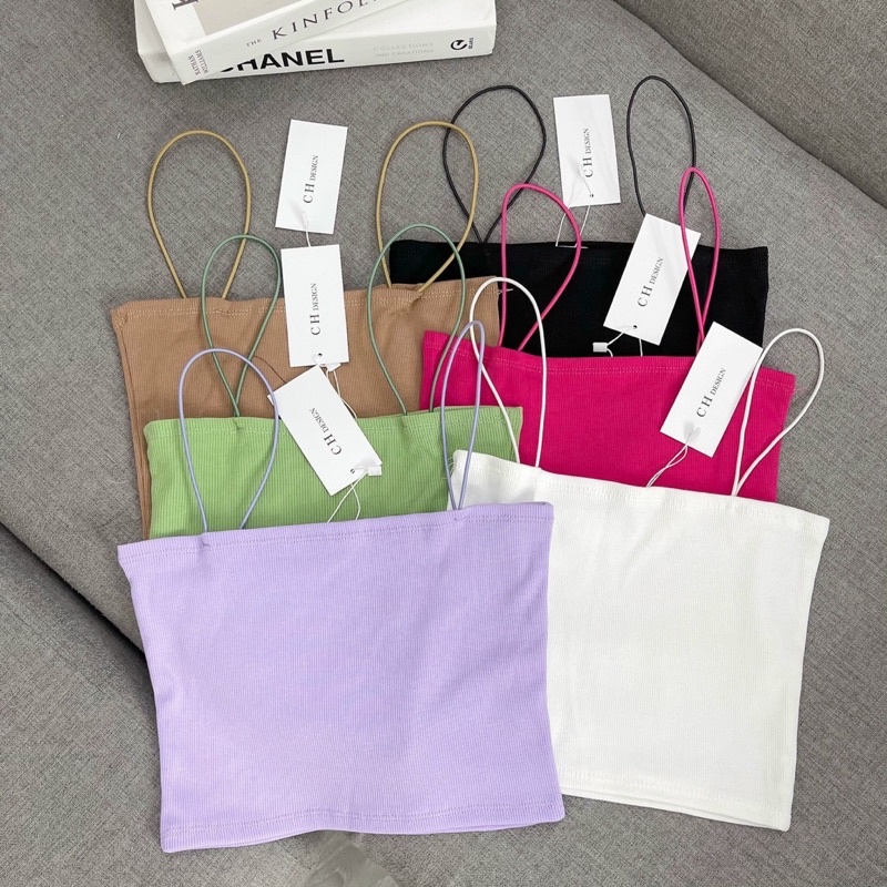 Áo Croptop 2 Dây Mảnh Trơn Xịn Xò