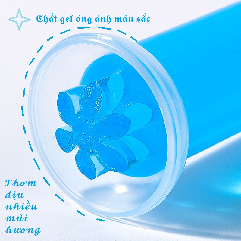 Gel thơm toilet KHỬ TRÙNG, KHỬ MÙI bồn cầu, bắn ra hình bông hoa với 6 loại hương thơm dễ chịu - OZHOME