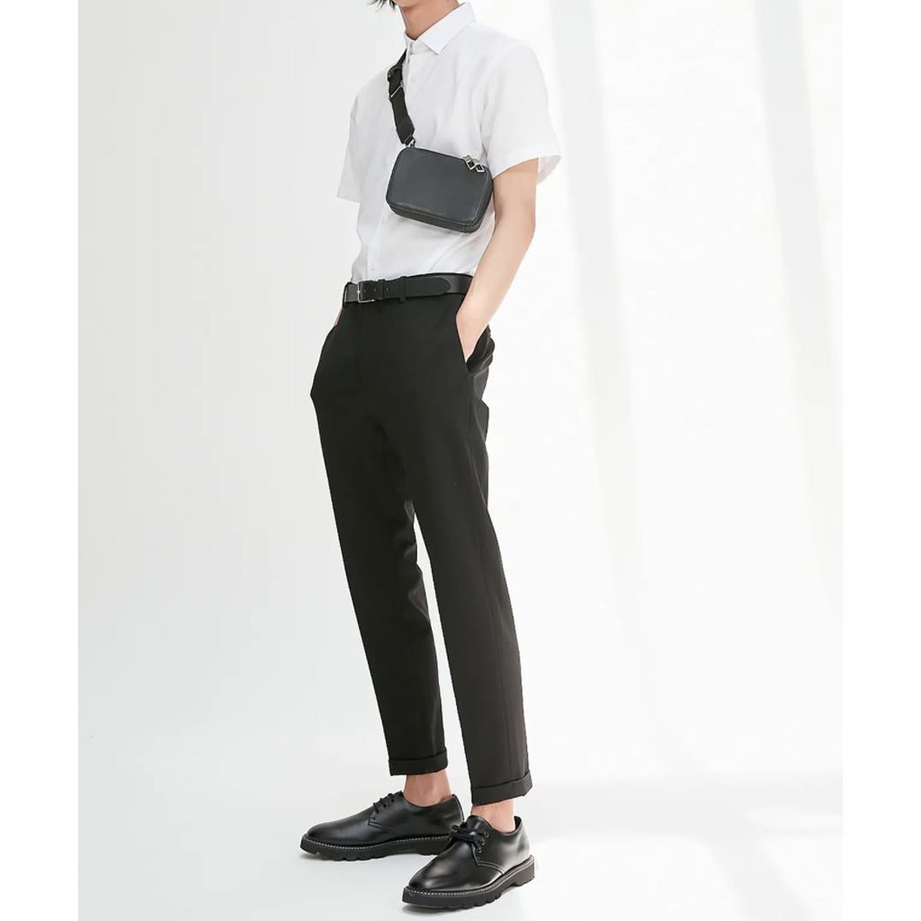 Túi Hộp Đeo Chéo nam nữ cao cấp túi chéo BLACK BAG E-04