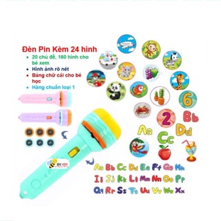 Đèn Pin Chiếu Hình 3D Sắc Nét Cho Bé Với 10 Thẻ Chủ Đề Tương Ứng Với 80 Hình Khác Nhau Thông Minh Cho Trẻ BEEKIDS