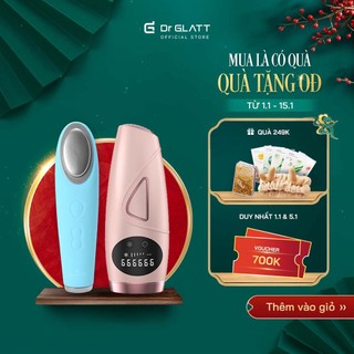Set máy triệt lông mini và máy rửa mặt - triệt lông vĩnh viễn, trị mụn, tẩy trang, massage mắt DR GLATT