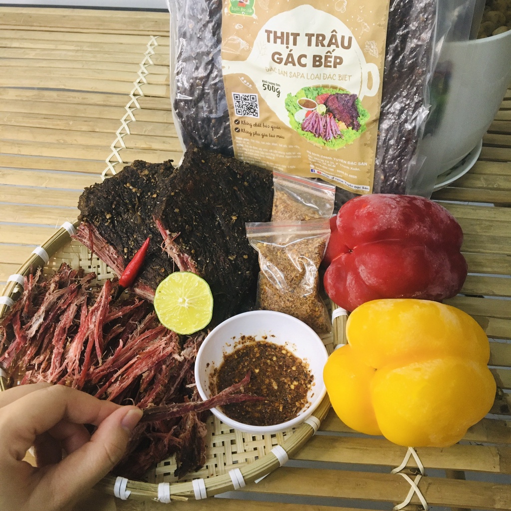 Thịt trâu gác bếp SAPA loại đặc biệt (tặng kèm chẩm chéo )