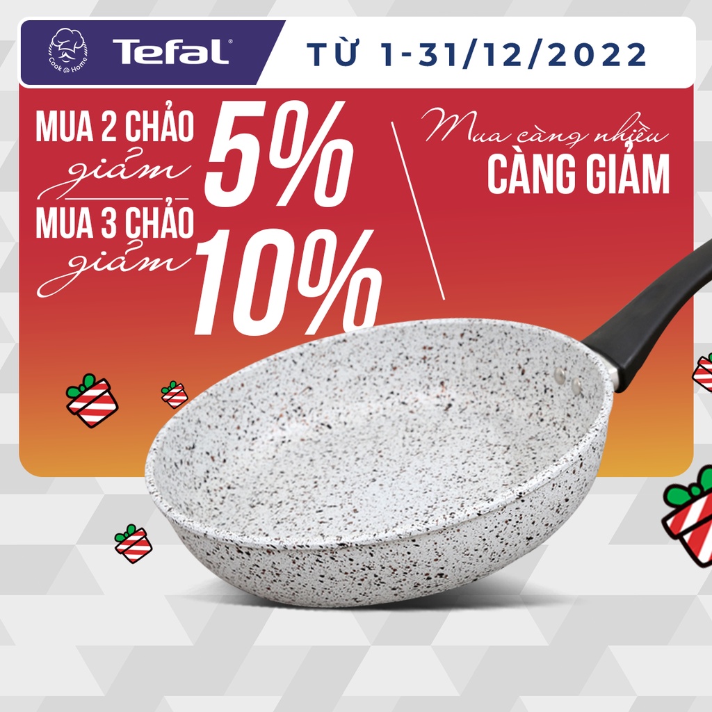 Chảo vân đá chống dính dùng trên bếp từ Supor Rock size 24, 26, 28cm F23A24IH F23A26IH F23A28IH