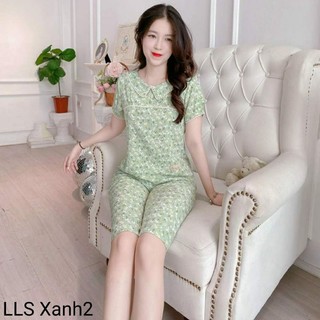 (Bunnysky) Đồ bộ mặc nhà nữ vải lụa mềm mịn mát không nhăn