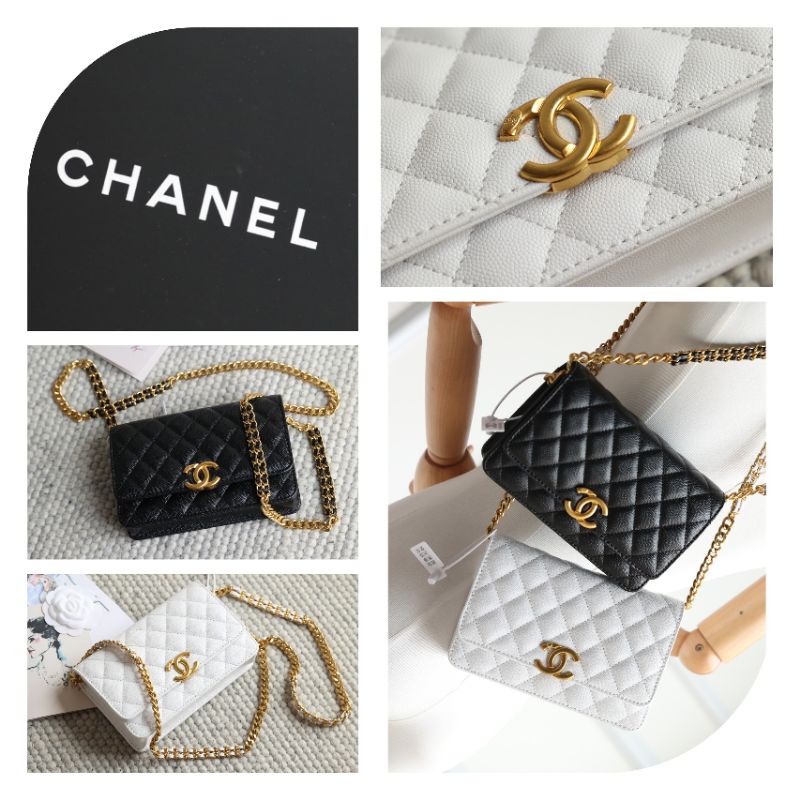 Túi xách nữ C.N Woc da thật sz19cm dây xích bản mới cực xinh box nam châm