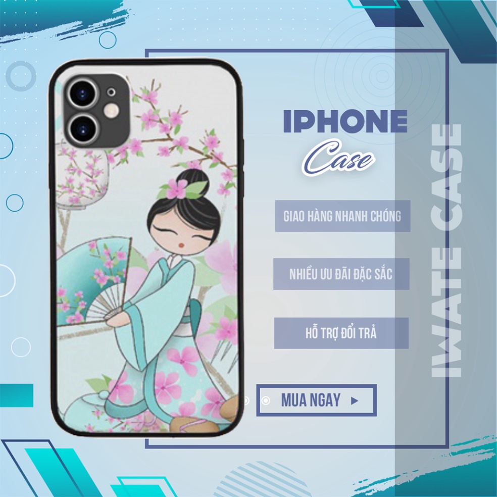 Ốp lưng iphone Tết Mèo 2023 Thiếu Nữ Xòe Quạt Xuân Qúy Mão Casing Silicon Ip 5 6 7 8 Plus 11 12 Pro Max X Xr CHUTET21055