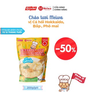 Cháo tươi Meiwa vị cá hồi hokkaido, bắp, phô mai cho bé từ 12 tháng