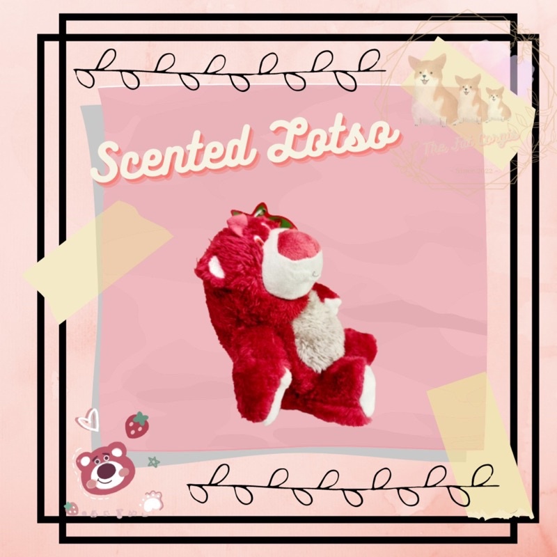 Móc khoá bi gấu bông Lotso gấu dâu nhân vật Toy Story Disney thơm mùi dâu