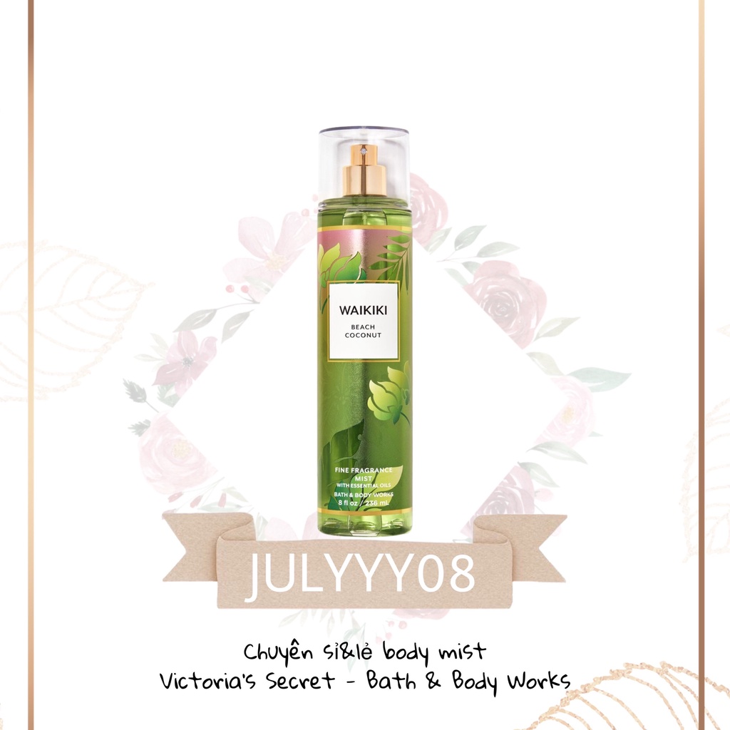 Xịt Thơm Toàn Thân WAIKIKI BEACH COCONUT +jɥȽÿ08+