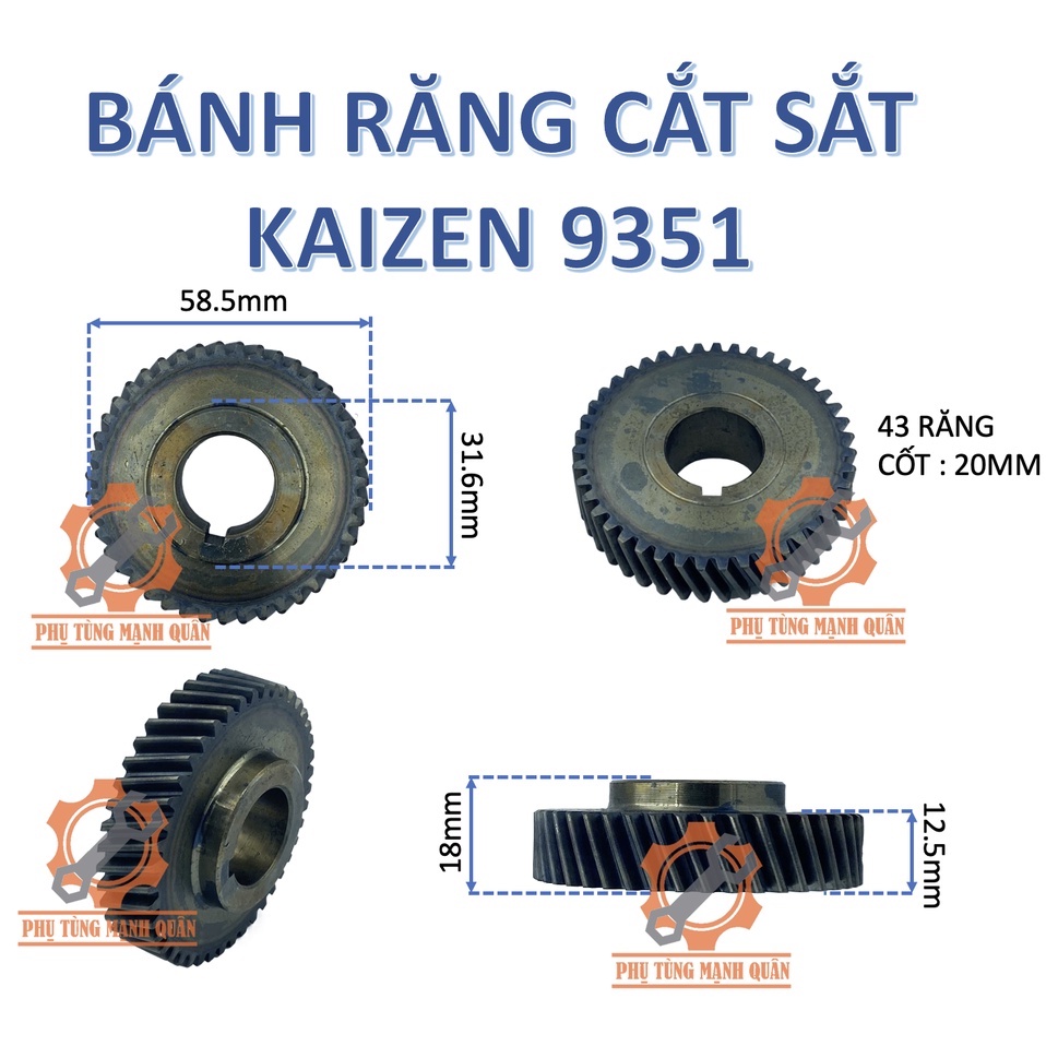 Bánh răng/nhông cắt sắt KAIZEN 9351