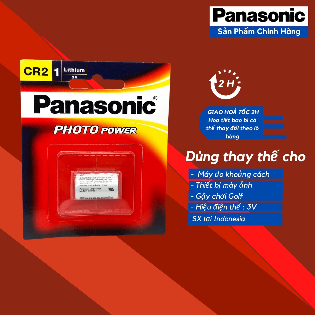 Pin CR2 Panasonic Lithium 3V - Hàng Chính Hãng