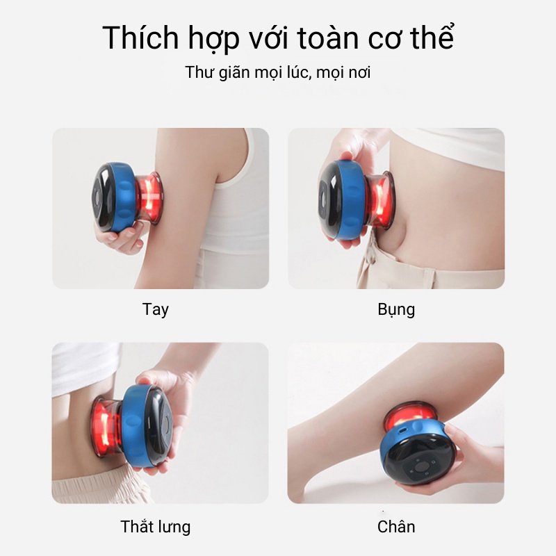 Máy Giác Hơi Thông minh, Cạo Gió Bằng Điện Có 6 Tốc Độ Điều Chỉnh Và Màn Hình Led