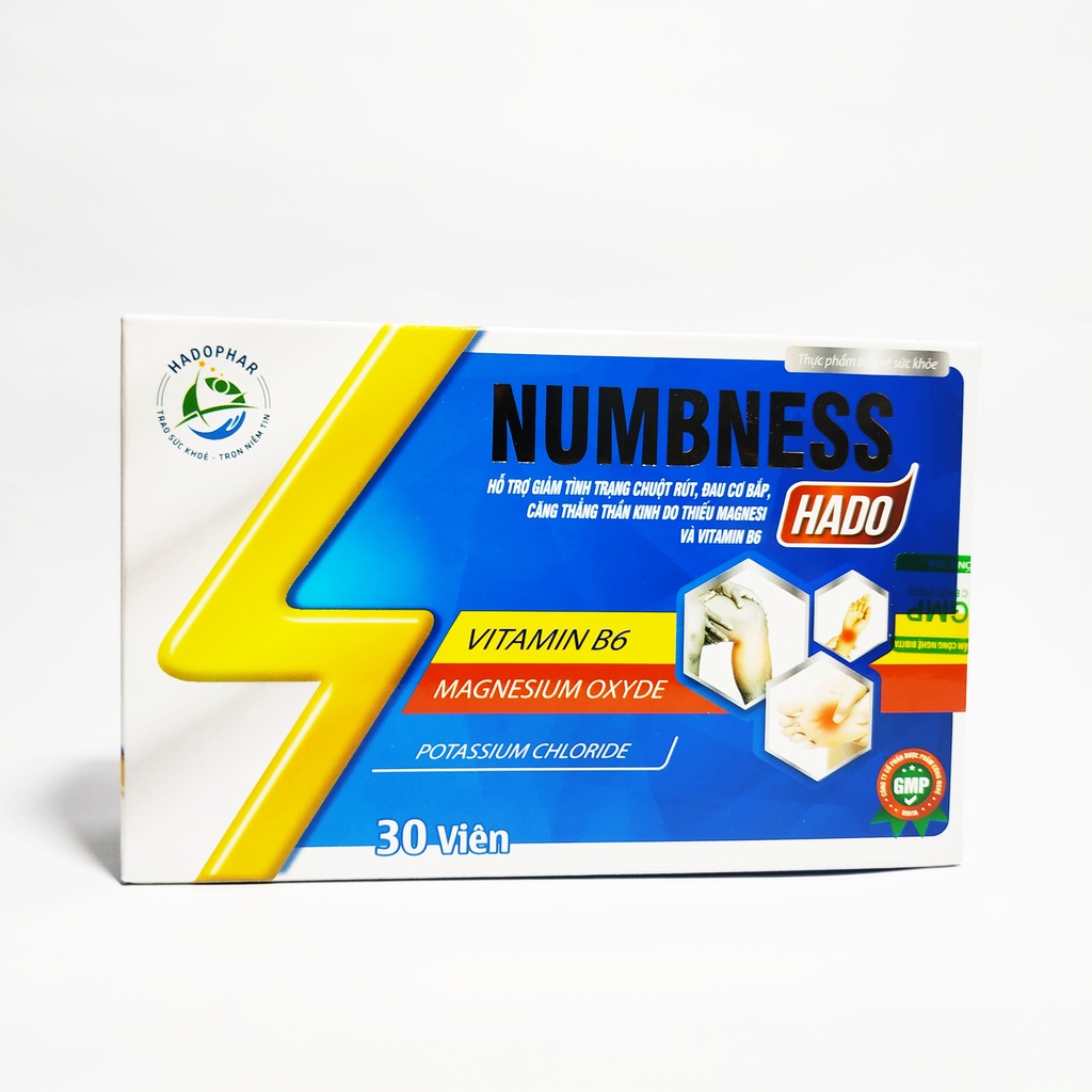 Viên Uống Giảm Co Cơ Chuột Rút, Tê Bì Chân Tay, Đau Cơ Bắp Căng Thẳng Thần Kinh - Bổ Sung Magie Vitamin B6 - Numbness
