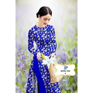 Vải áo dài in 3d cả bộ in trên tằm