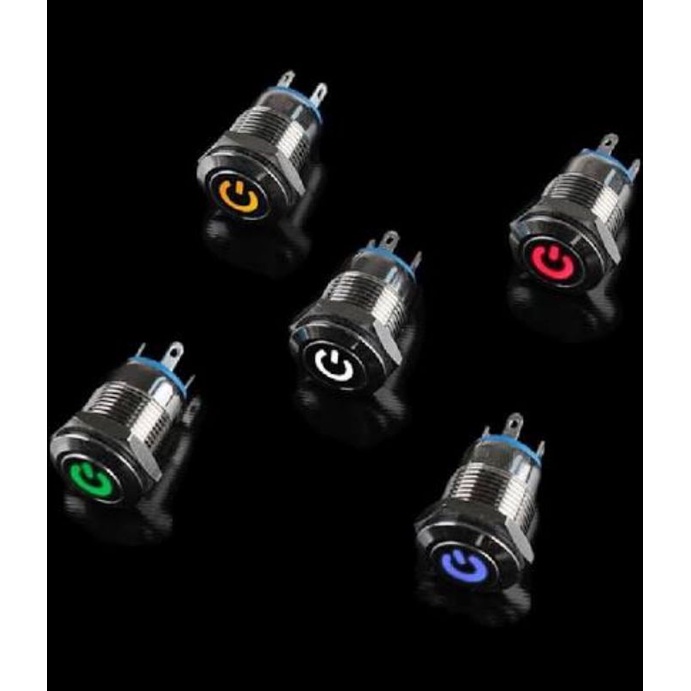 Công tắc nhấn giữ/nhả inox 12mm 4 chân