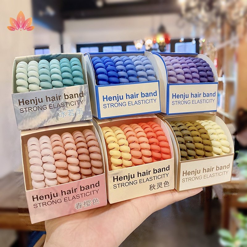 Dây Buộc Tóc Đuôi Ngựa Co Giãn Tốt Màu Macaronza Thời Trang 2022 JP5