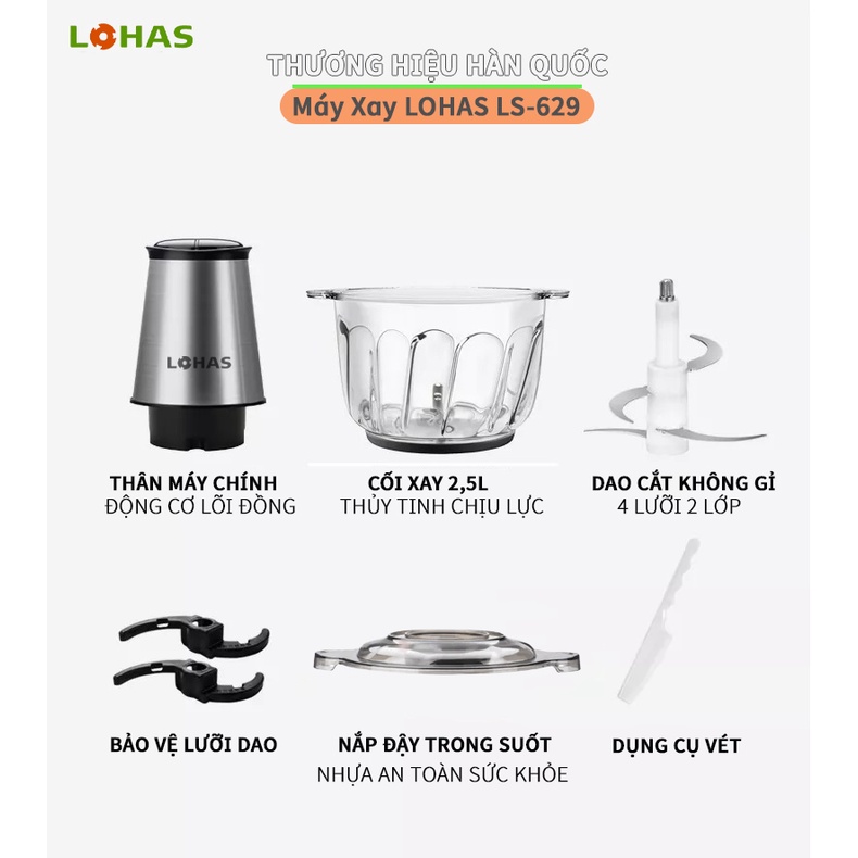 MÁY XAY THỊT NHẬP KHẨU HÀN QUỐC LOHAS LS-629