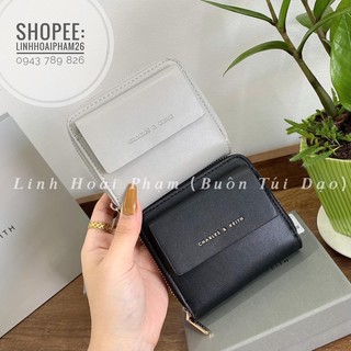 Ví nữ ngắn nắp gập khoá kéo nhiều ngăn fullbox