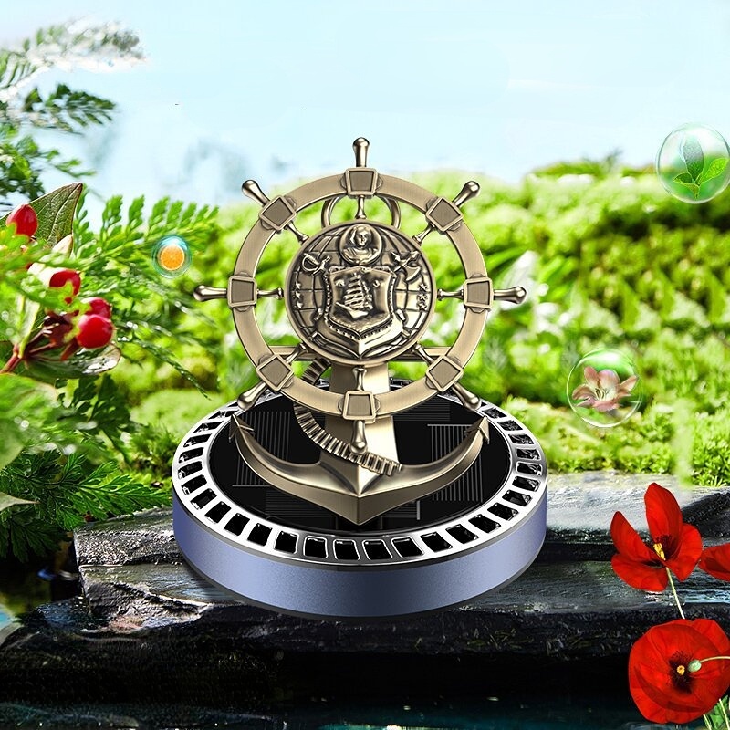 Máy Khuếch Tán Tinh Dầu Xoay Năng Lượng Mặt Trời Trang Trí Nội Thất Xe Hơi