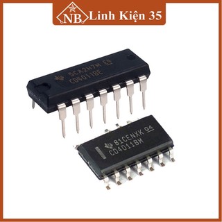 IC đếm CD4011 chân cắm, chân dán 14P