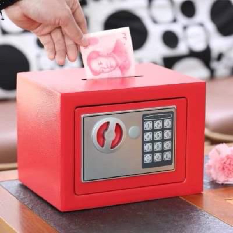 KÉT SẮT MINI CHỐNG CHÁY, KHOÁ ĐIỆN TỬ, CÓ KHE ĐÚT TIỀN - SIZE 17E