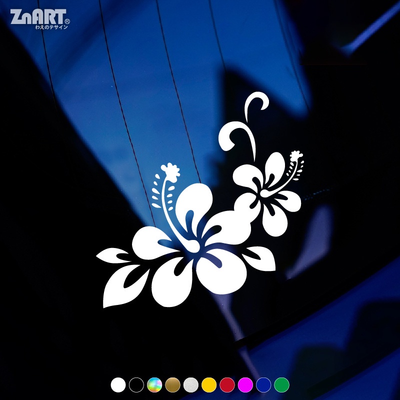 Miếng Dán Trang Trí Cửa Sổ Xe Hơi Họa Tiết Hoa Bằng Vinyl Phản Quang