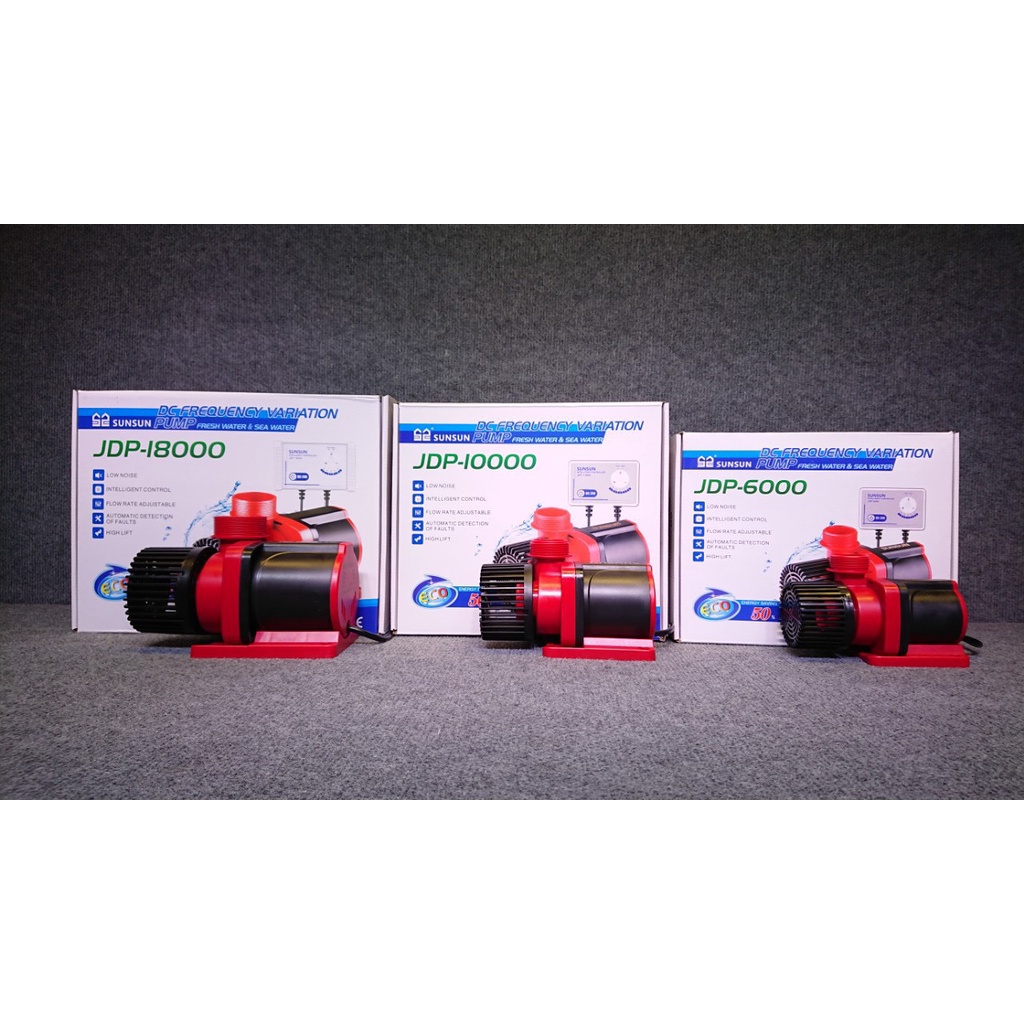 Bơm Bể Cá Điều Khiển SunSun DC 24V Chống Giật , Chống Nhiễm Điện Có Bảng Điều Khiển DJP6000 12000 18000L/h