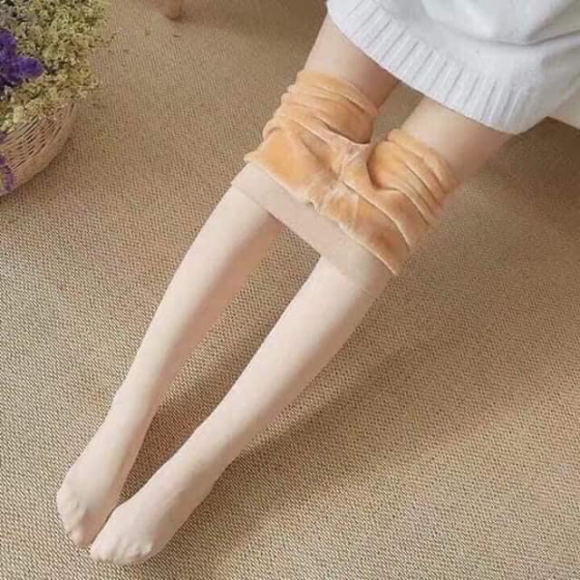 Quần tất lót lông liền bàn siêu ấm