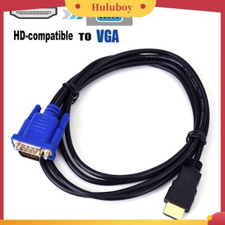 [Huluboy] Cáp kết nối bộ chuyển đổi HDTV HDMI 1080P sang VGA 15 chân cho PC TV