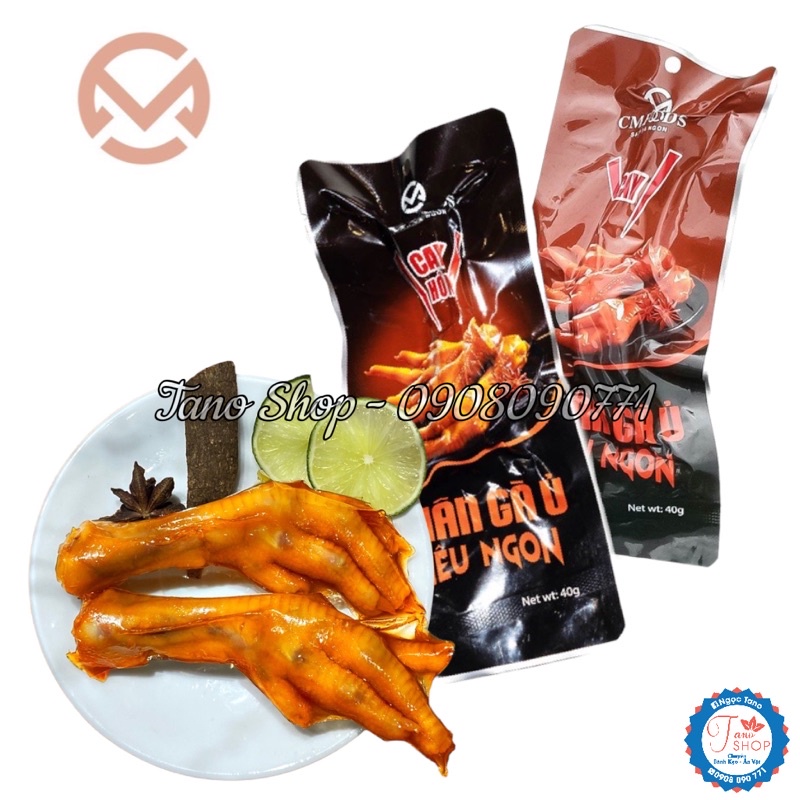Một cái chân gà ủ cay siêu ngon siêu to 40g - hàng VN CMFoods, ăn vặt ngon rẻ TaNo