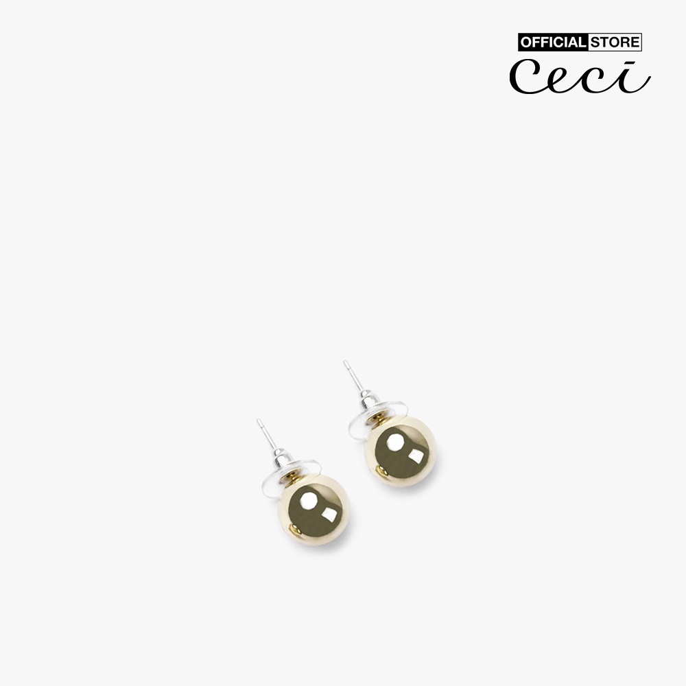 CECI - Khuyên tai nữ xỏ lỗ phối bi tròn thời trang CC1-06000156-27