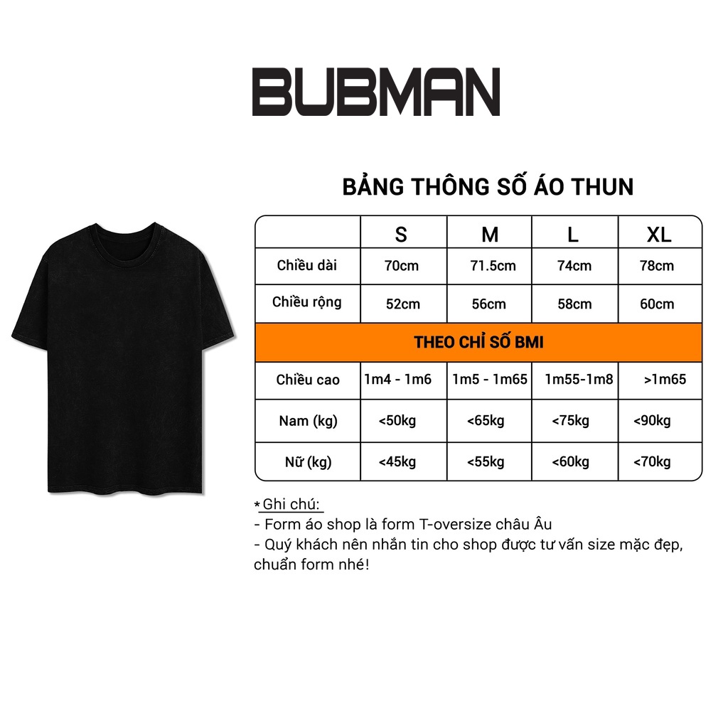 Áo thun tay lỡ OS HEADY phông Unisex nam nữ Cotton oversize form rộng BUBMAN - OS-005