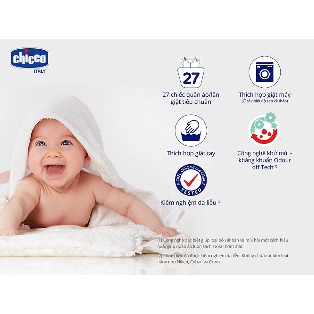 Nước giặt Chicco dành cho bé từ sơ sinh ( 0M+)