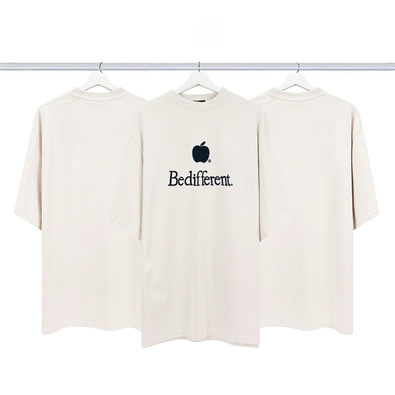 Áo Thun Ba8len88- * Tay Ngắn Thêu Chữ Apple Chất Lượng Cao