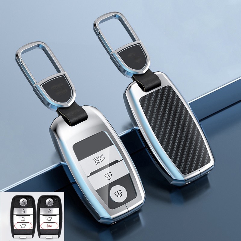 Bộ ốp khoá xe hơi hợp kim Carbon cho xe Kia Seltos