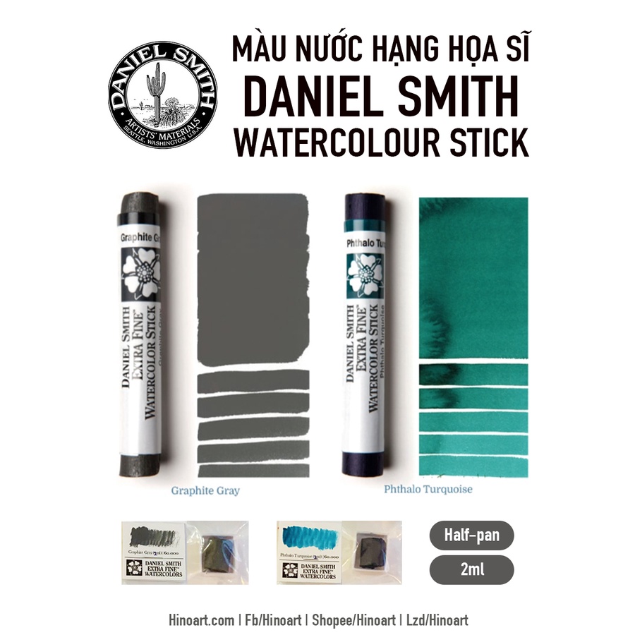 Màu vẽ dạng thỏi half pan Daniel Smith - hạng họa sĩ - 2ml