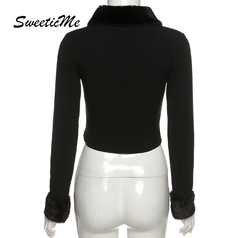 Áo Cardigan Dệt Kim Tay Dài Màu Trơn Dáng Ôm Phối Khóa Kéo Thời Trang   Cho Nữ