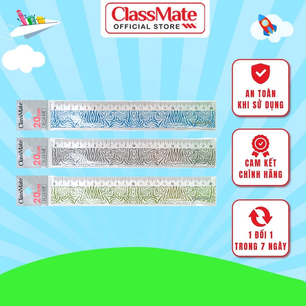 Thước Kẻ Học Sinh CLASSMATE RL04-ME (20cm)