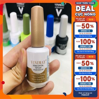 Top kim cương Vinimay siêu bóng siêu bền 15ml, top pha lê Thiên Di Nail